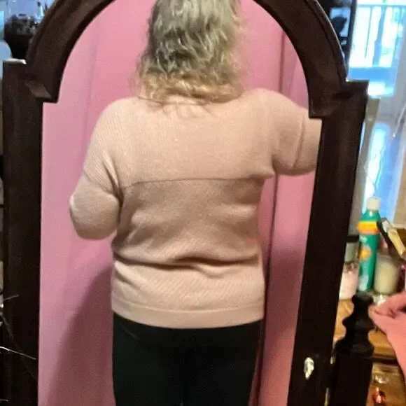 St. Johns Bay SMALL Pink Sweater "Fits Like A Large" - Picture 3 of 11